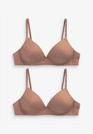 2 PACK  - Liemenėlė su trikampio formos kaušeliais - light brown