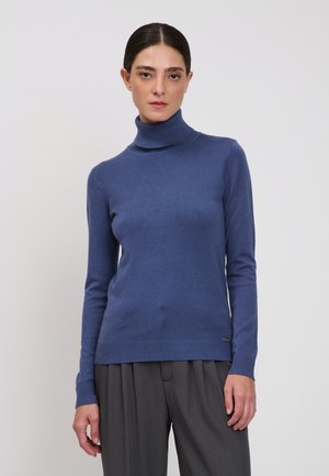 INFLUENCER, INFLUENCER PULLOVER TURTLENECK BASIC LINE PULL - Pullover - indigo