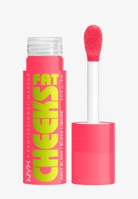 Flytande rouge i en klar tub med en djärv rosa och gul etikett. Utrustad med en fluffig applikator, 8 ml kapacitet.