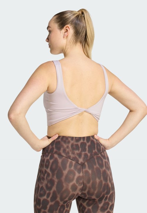 adidas OPTIME BRA TANK - Sujetadores deportivos con sujeción media - ice purple — foto 3
