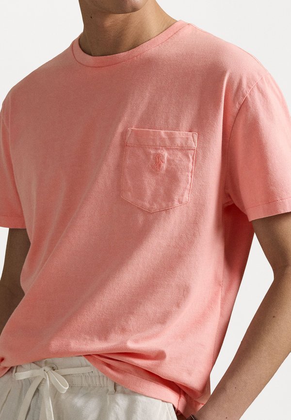 CUSTOM SLIM MINERAL-DYED POCKET T-SHIRT - Basic T-shirt - rose4
