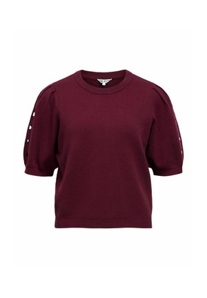 Object, OBJYUKI S/S RE KNIT PULLOVER NOOS - T-shirt imprimé - windsor wine