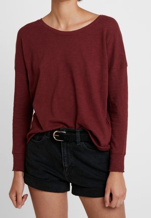 Langærmet T-shirt - dark red