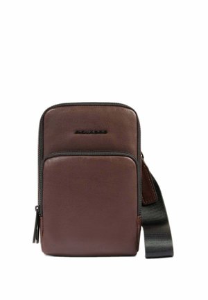 Piquadro NECK CASE WITH CREDIT CARD SLOTS AND RFID PROT - Funda para el teléfono - brown