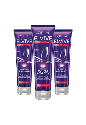 BALSAMO ANTIGIALLO COLOR VIVE PURPLE, BALSAMO ANTIGIALLO PER CAPELLI SCHIARITI, BIONDI, DECOLORATI E GRIGI, 150 ML - 3 PACK - Balsamo