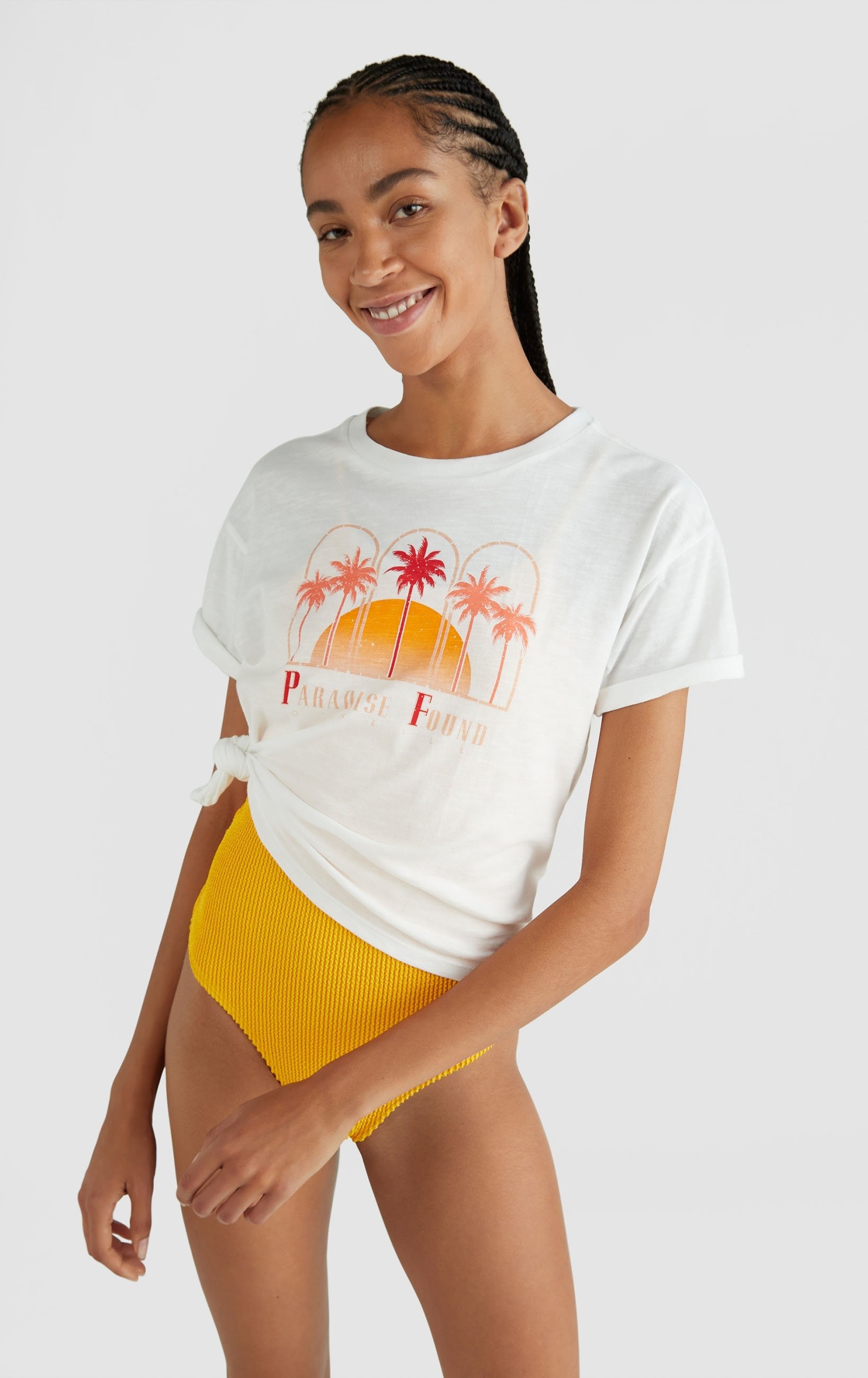 Mister Tee Ladies Hawaiian Surfer Tee T-Shirt Donna
