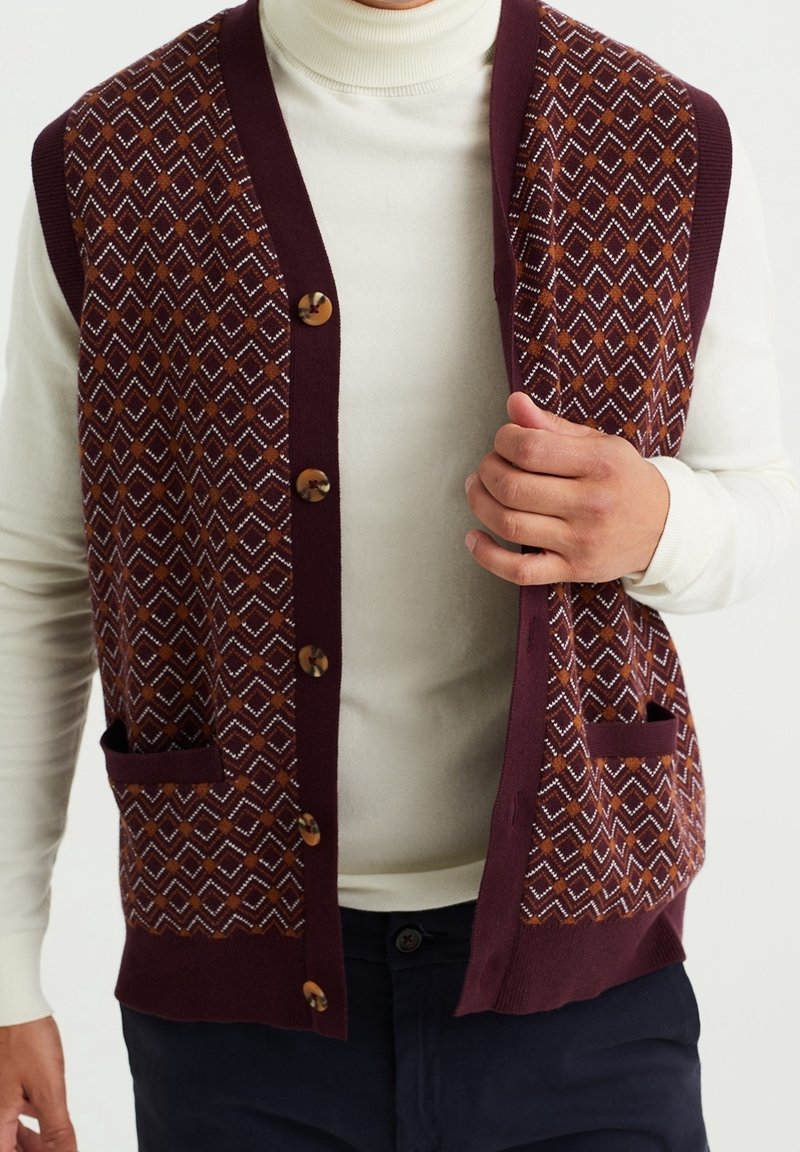 WE Fashion Väst - bordeaux