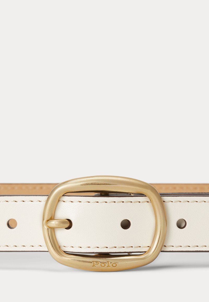 Polo Ralph Lauren OVAL BUCKLE LEATHER BELT - Belt - ivory  display picture 3