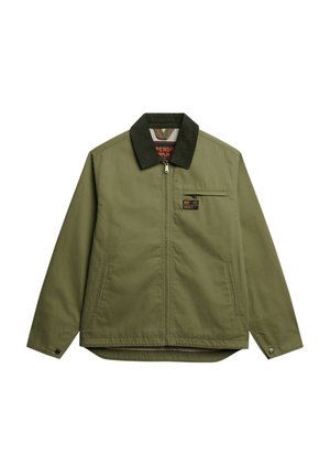 Superdry COLLAR RANCH - Summer jacket - dusty olive green