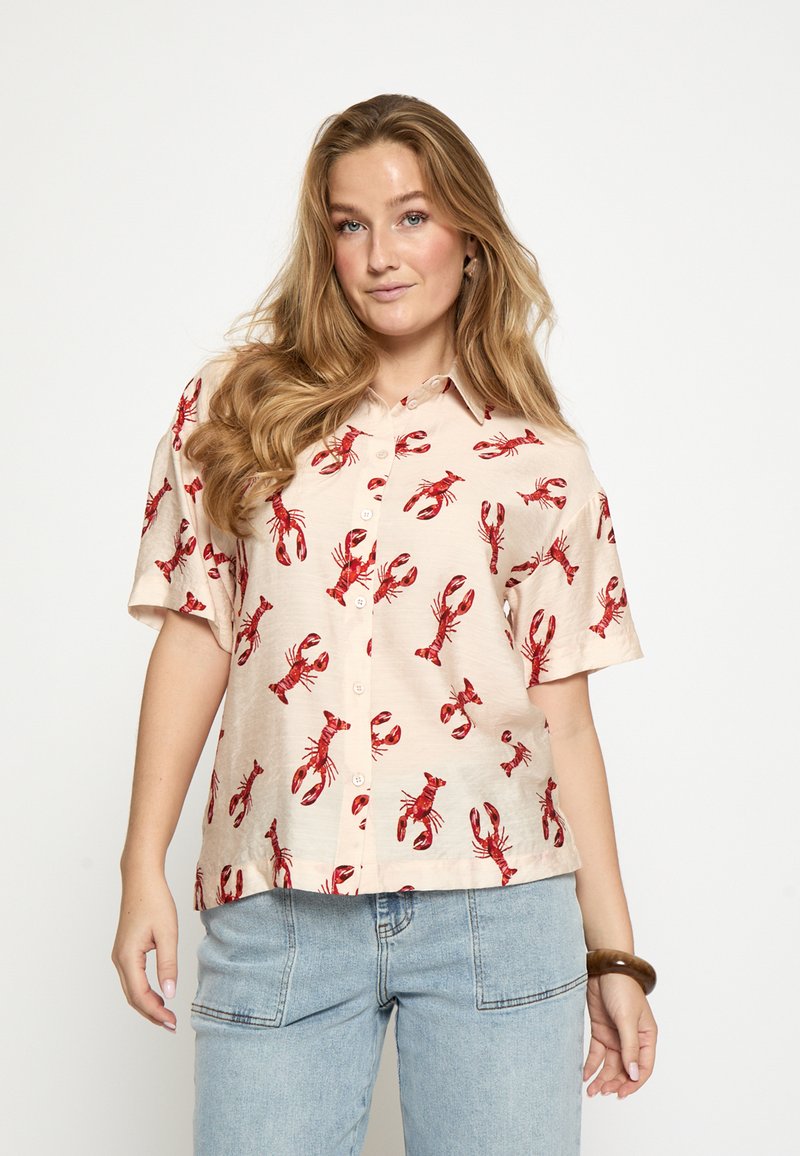 Grith PEPPERCORN GRITH - Button-down blouse - aura orange print/orange ...