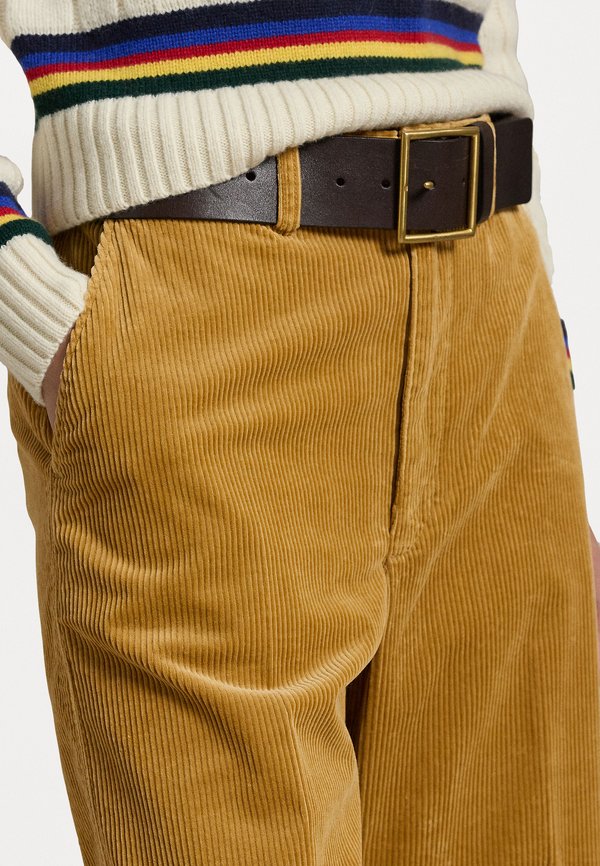 CROPPED FLAT FRONT - Trousers - tan2