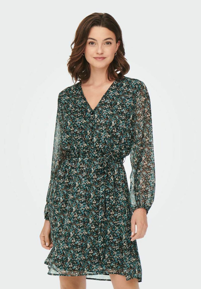 ONLY ONLCERA 3/4 SHORT WVN - Vestido camisero - balsam green