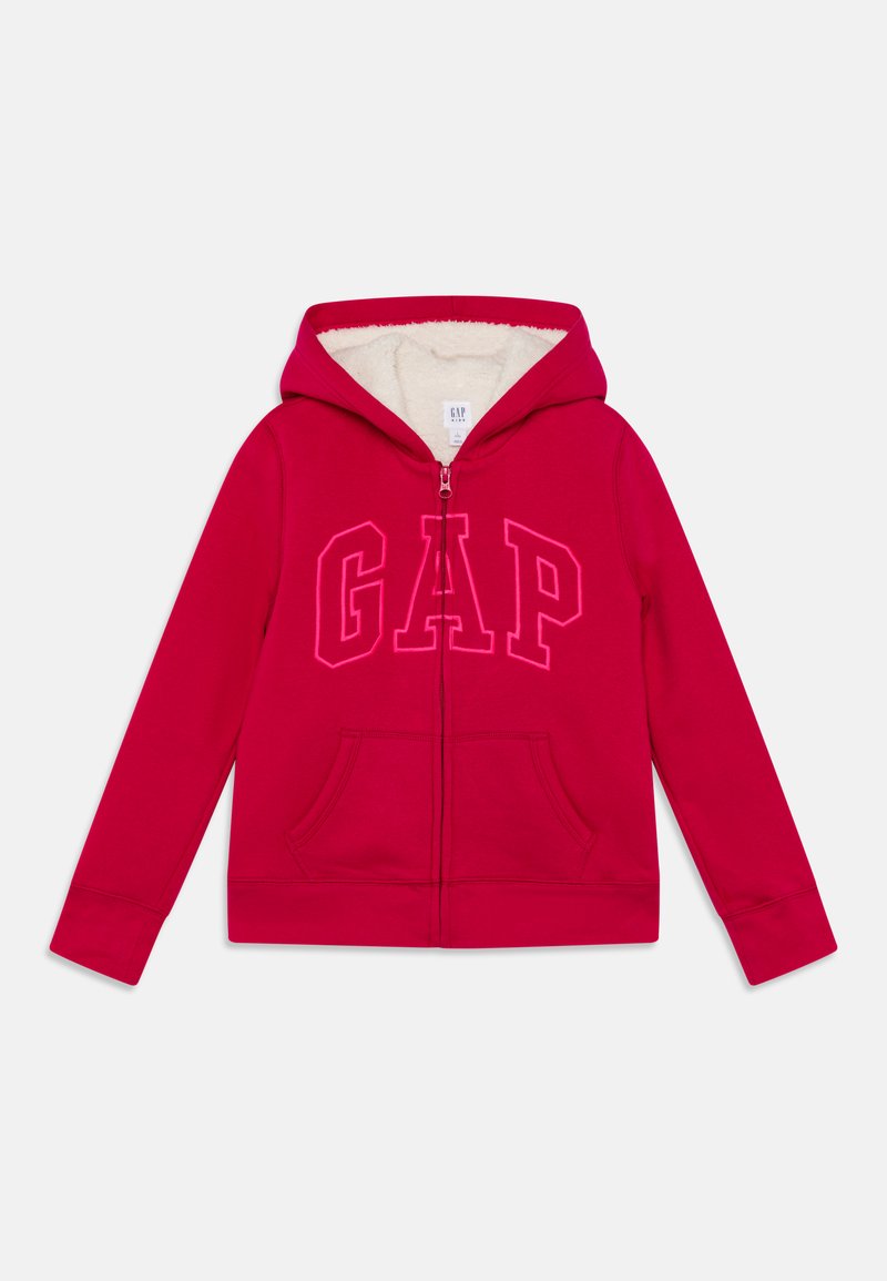 GAP LOGO GIRLS - Cipzáras pulóver - bright beet