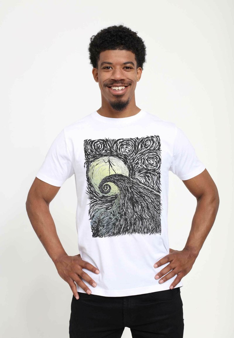 Disney NIGHTMARE BEFORE CHRISTMAS SPIRAL HILL UNISEX - T-shirts print - white