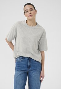 Kaffe TOMINA - Basic T-shirt - grey melange