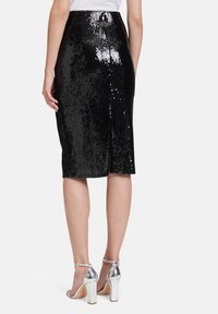 Vera Mont PAILLETTEN-MIT ELASTISCHEM BUND - Bleistiftrock - schwarz