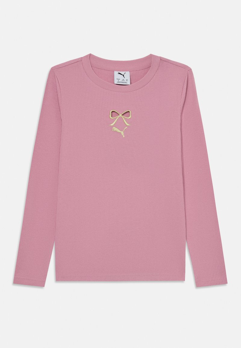 Puma GRAPHIC BOW LONGSLEEVE TEEN - Hosszú ujjú felső - poised pink