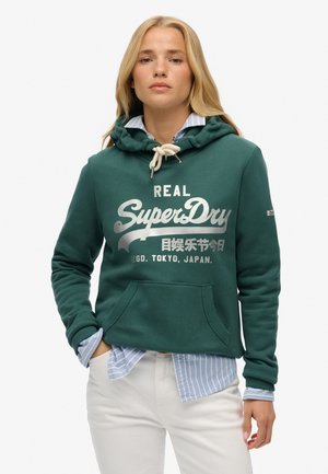 Sweat à capuche - mallard green