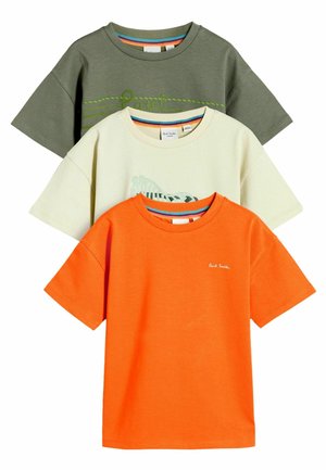 SIGNATURE  3 PACK  - REGULAR FIT - Basic T-shirt - stone orange khaki green