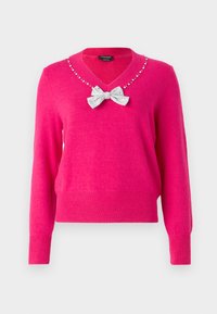 EMBELLISHED V NECK - Džemperis - marker pink