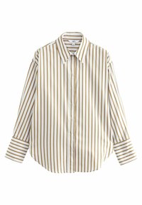 OVERSIZED  - Užsagstoma palaidinė - neutral white stripe