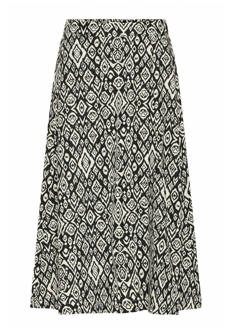 ICHI IHLINNO - A-lijn rok - black diamond ikat/zwart - Zalando.be