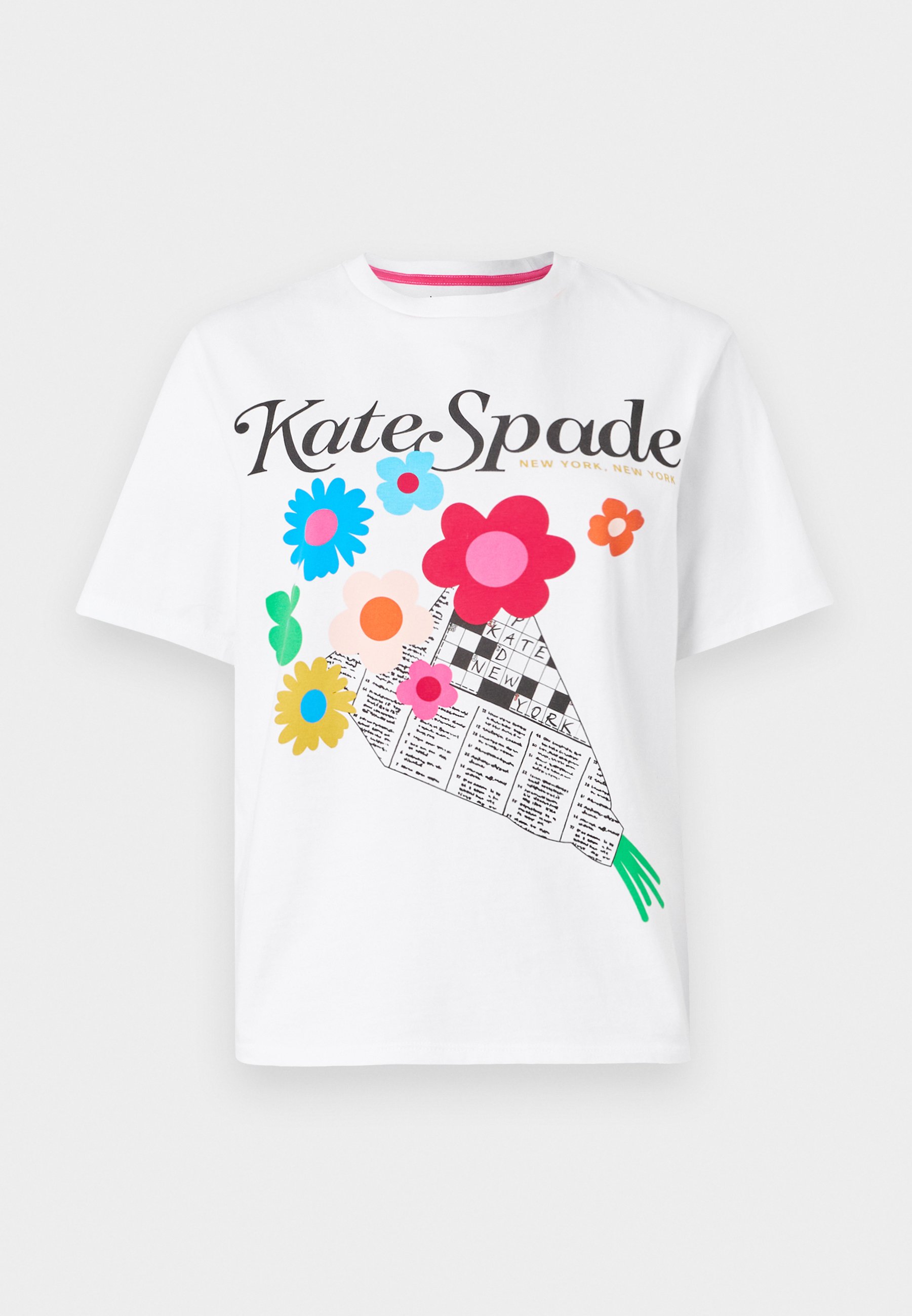 kate spade new york FLORAL NEWSPAPER TEE - Print T-shirt