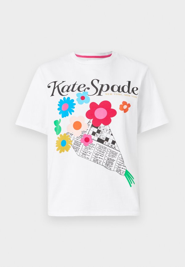 FLORAL NEWSPAPER TEE - Print T-shirt4