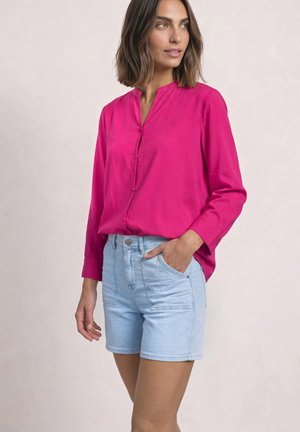 Street One, 3/4-ARM BLUSE MIT SPLIT NECK - Blouse - magenta dream