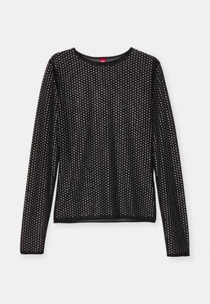 LUSTER FITTED LONGSLEEVE - Top s dlouhým rukávem - black