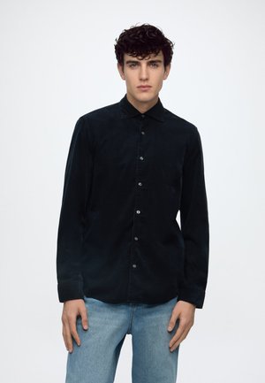 Marc O'Polo, WOVEN SHIRTS LONGSLEEVE, CORD - Shirt - black