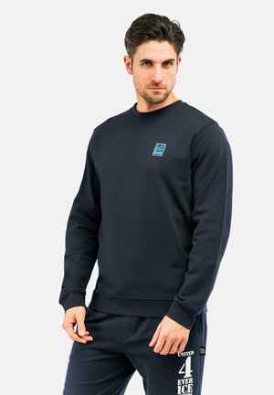 ROUNDNECK WITH LOGO PATCH - Sweatshirt - navy blue
