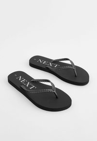 Next PEARLISED PLAITED - REGULAR FIT - Sandály s odděleným palcem - black