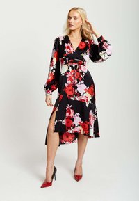 Liquorish PRINT - Day dress - black/red/pink