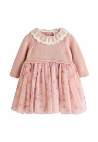 Next Vardagsklänning - pink floral mesh
