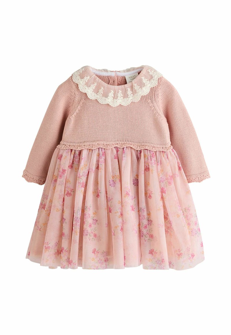 Next Vardagsklänning - pink floral mesh