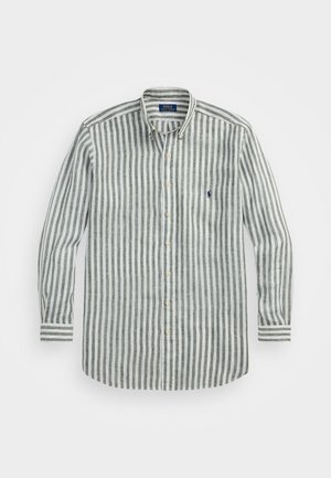 Polo Ralph Lauren Big & Tall STRIPED LINEN SHIRT - Chemise - new olive/white