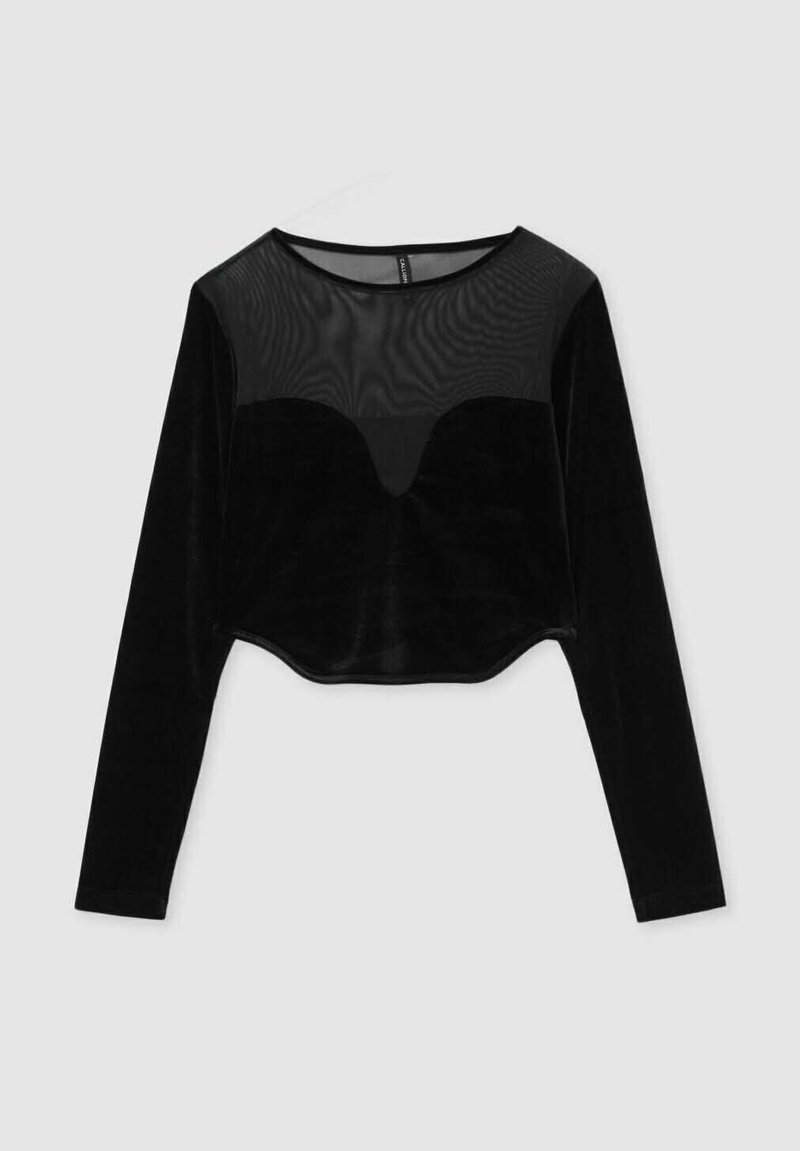 Top a costine con scollo a cuore - Nero - DONNA | H&M CH