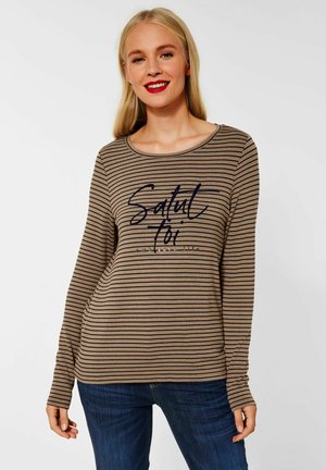 MIT WORDING - Long sleeved top - braun