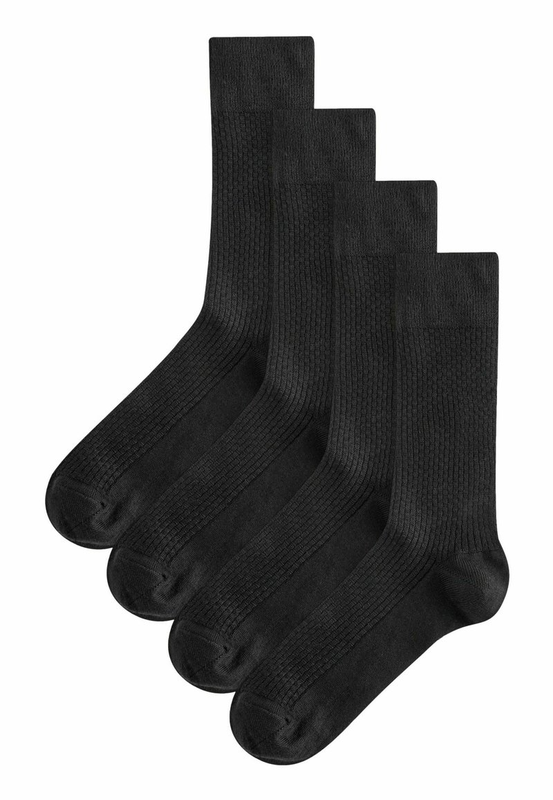 Next SIGNATURE 4 PACK - REGULAR FIT - Strømper - black texture