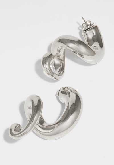 HUGO KREIT PISTIL SPIRAL EARRINGS - Fülbevalók - vintage silver-coloured