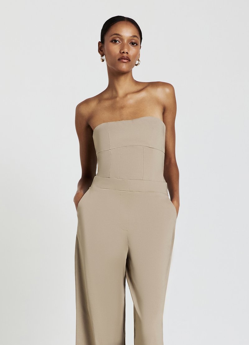 Calliope FASCIA A PALAZZO Tuta jumpsuit tortora/grigio talpa