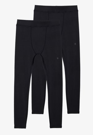 Pier One Sport 2 PACK - Leggings - black