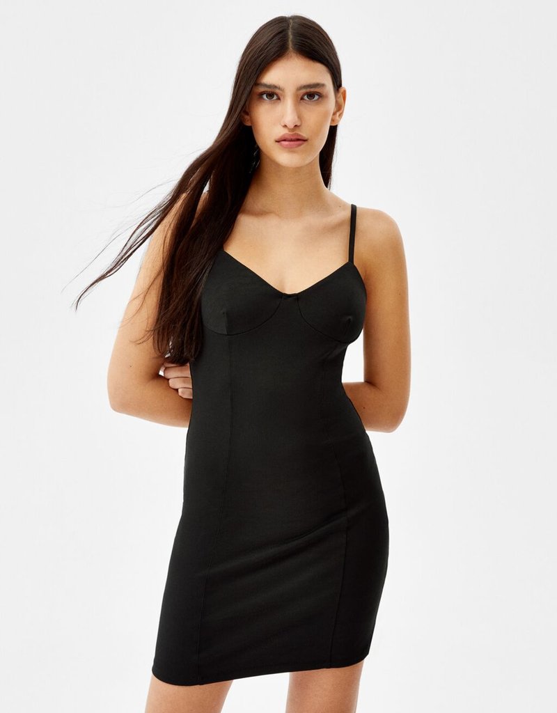 Damen Kleider | Bershka SHORT STRAPPY Etuikleidblack/schwarz - MY98447 Damen Kleider | Bershka SHORT STRAPPY Etuikleidblack/schwarz - MY98447