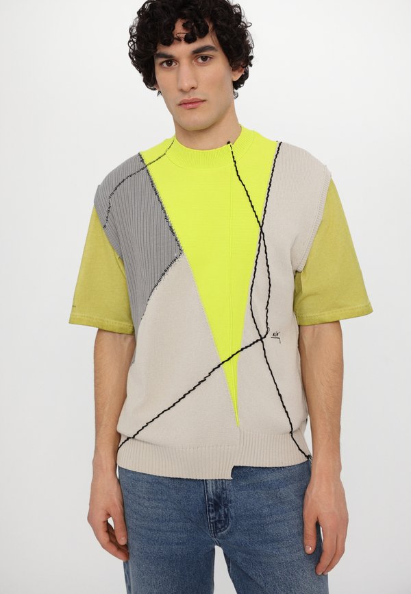 OVERSTITCH - Waistcoat - beige bone3