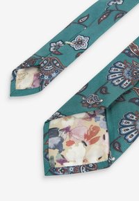 Next ITALY - Corbata - teal blue paisley