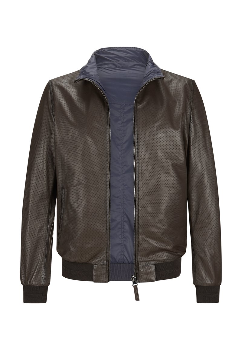 Milestone MSJEFF - Lederjacke - rotbraun/braun - Zalando.de 