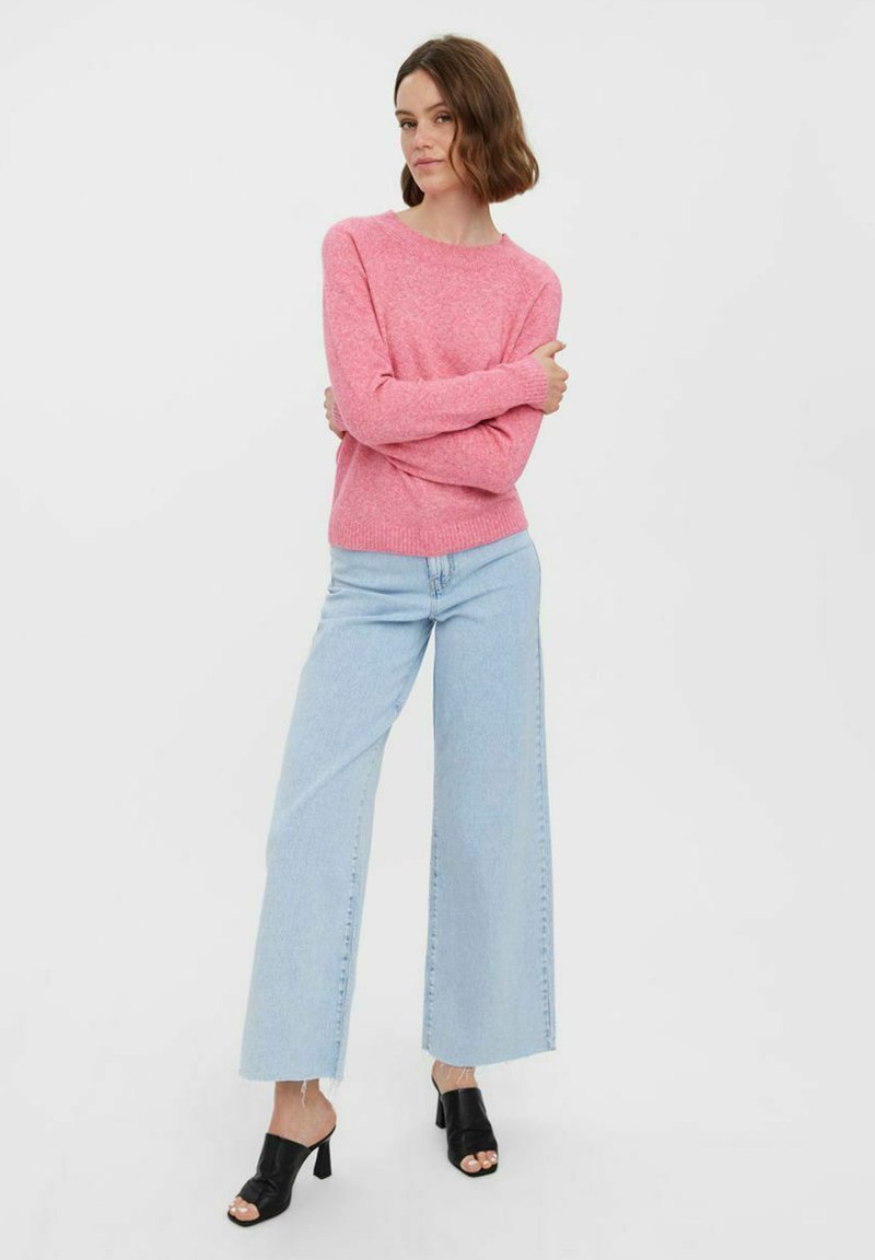 Damen Strickjacken | Vero Moda DOFFY O NECK Strickpullover hot pink/pink - TM29551 Damen Strickjacken | Vero Moda DOFFY O NECK Strickpullover hot pink/pink - TM29551