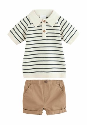 REGULAR FIT - SET - Shorts - navy camel