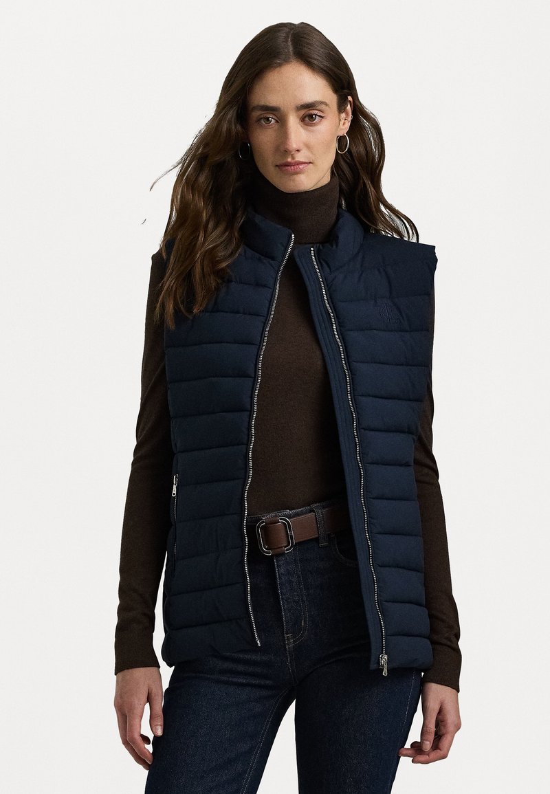 Lauren Ralph Lauren Petite QUILTED MOCKNECK VEST - Veste - dark navy